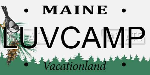 LUVCAMP Maine License Plate