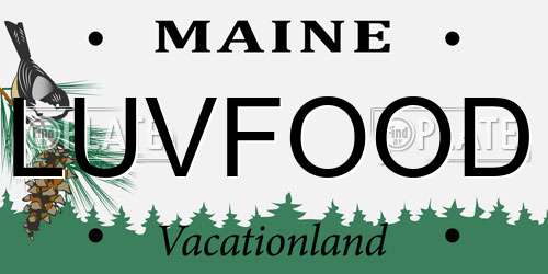 LUVFOOD Maine License Plate