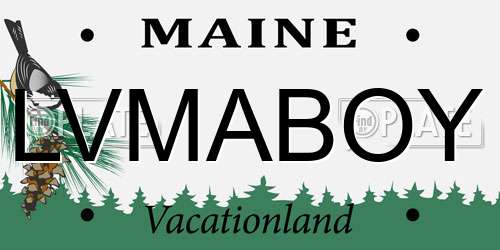 LVMABOY Maine License Plate