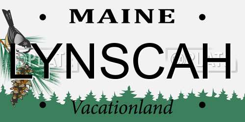 LYNSCAH Maine License Plate