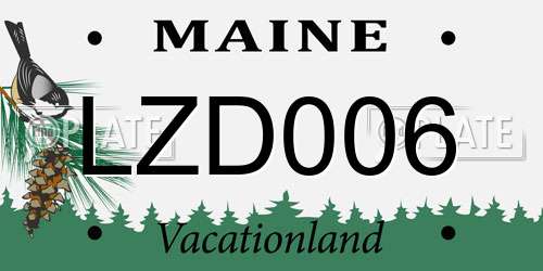 LZD006 Maine License Plate