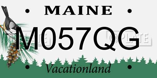 M057QG Maine License Plate