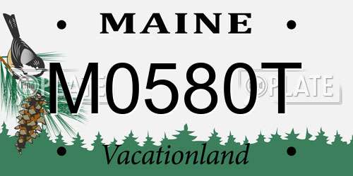 M0580T Maine License Plate