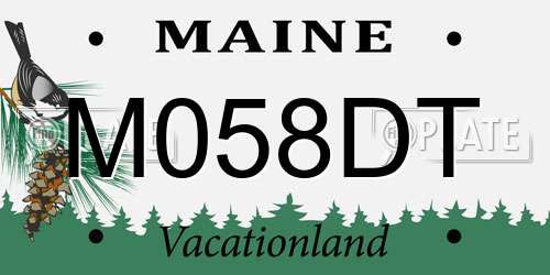 M058DT Maine License Plate