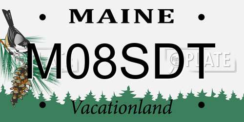 M08SDT Maine License Plate