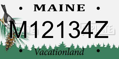 M12134Z Maine License Plate