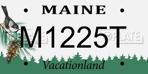 M1225T Maine License Plate