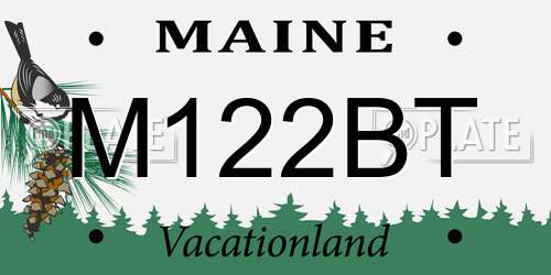 M122BT Maine License Plate