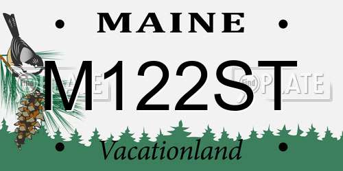 M122ST Maine License Plate