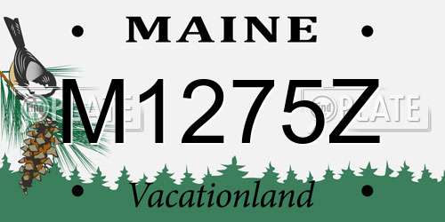 M1275Z Maine License Plate