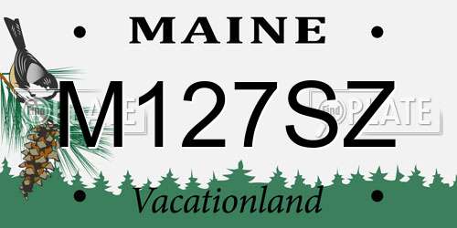 M127SZ Maine License Plate