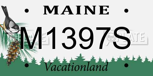 M1397S Maine License Plate