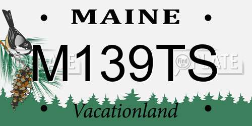 M139TS Maine License Plate