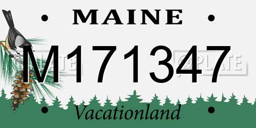 M171347 Maine License Plate