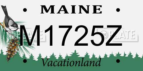 M1725Z Maine License Plate