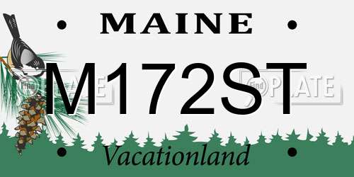 M172ST Maine License Plate