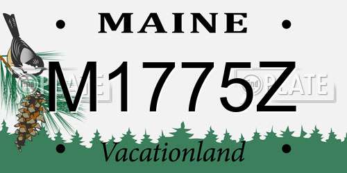 M1775Z Maine License Plate