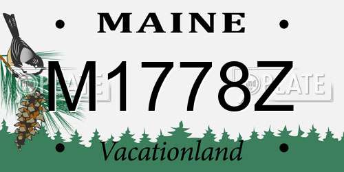 M1778Z Maine License Plate