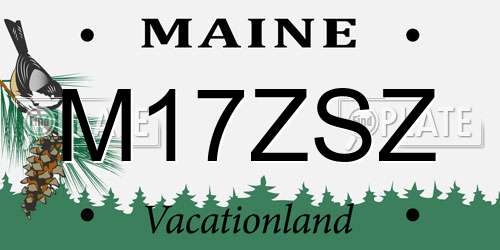 M17ZSZ Maine License Plate