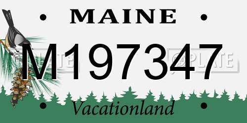 M197347 Maine License Plate