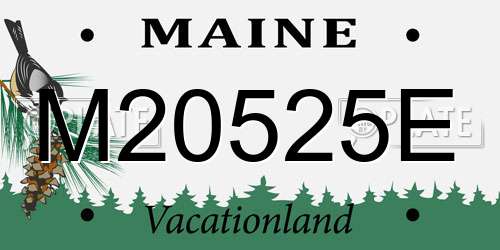 M20525E Maine License Plate