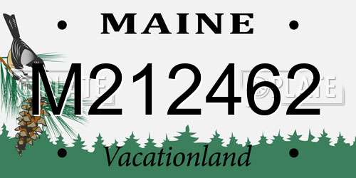 M212462 Maine License Plate