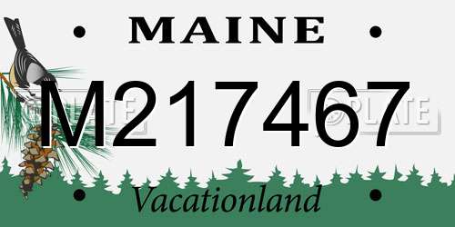 M217467 Maine License Plate