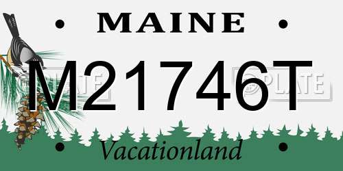 M21746T Maine License Plate
