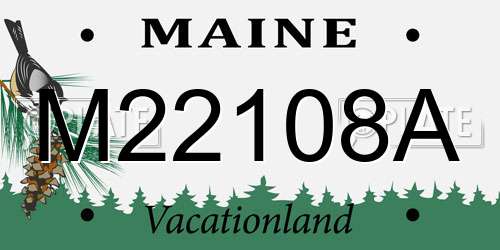 M22108A Maine License Plate