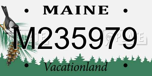 M235979 Maine License Plate