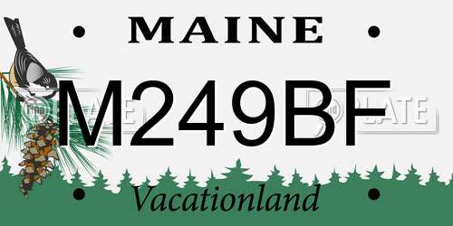 M249BF Maine License Plate