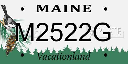 M2522G Maine License Plate