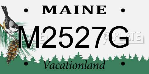 M2527G Maine License Plate