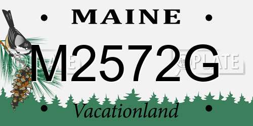 M2572G Maine License Plate