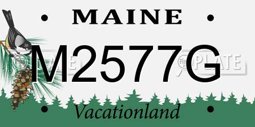 M2577G Maine License Plate
