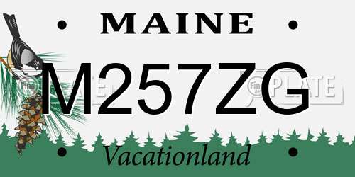 M257ZG Maine License Plate