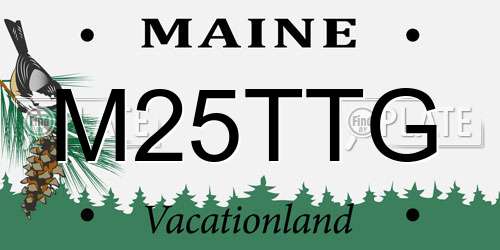 M25TTG Maine License Plate