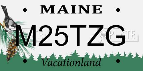M25TZG Maine License Plate