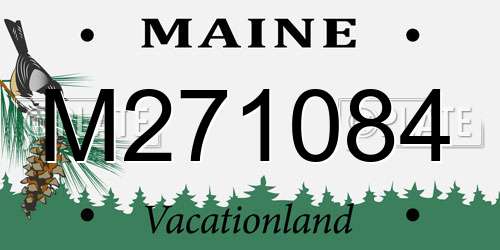 M271084 Maine License Plate