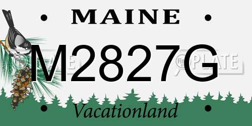 M2827G Maine License Plate