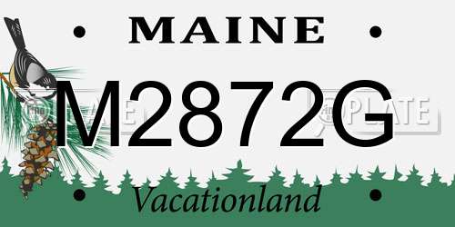 M2872G Maine License Plate