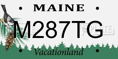 M287TG Maine License Plate