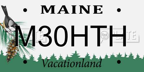 M30HTH Maine License Plate