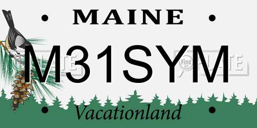 M31SYM Maine License Plate