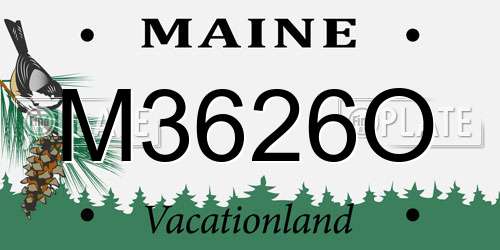M3626O Maine License Plate