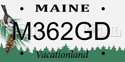 M362GD Maine License Plate
