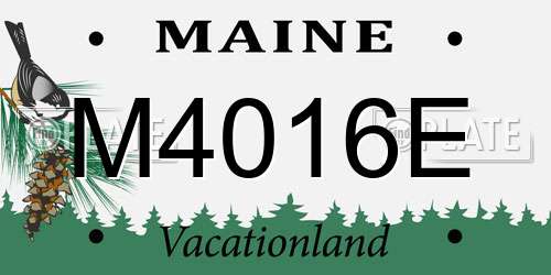 M4016E Maine License Plate