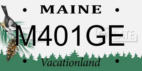 M401GE Maine License Plate