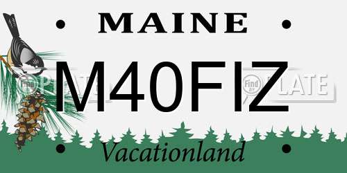 M40FIZ Maine License Plate