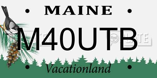 M40UTB Maine License Plate